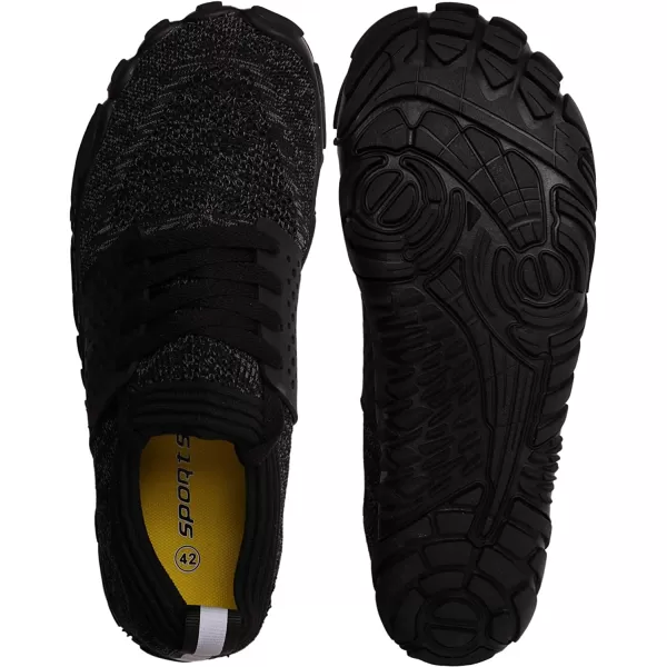 imageJoomra Womens Minimalist Trail Running Barefoot Shoes  Wide Toe Box  Zero DropBblackGrey