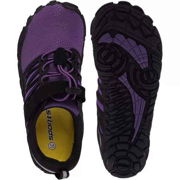imageJoomra Womens Minimalist Trail Running Barefoot Shoes  Wide Toe Box  Zero DropPurple