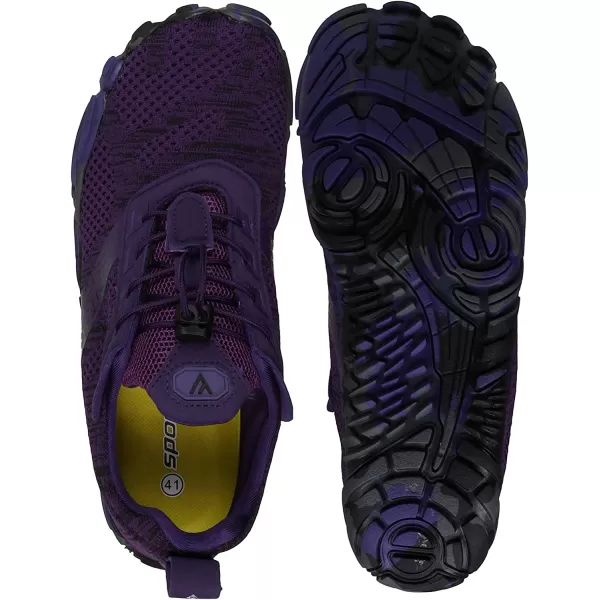 imageJoomra Womens Minimalist Trail Running Barefoot Shoes  Wide Toe Box  Zero DropPurpleKnit