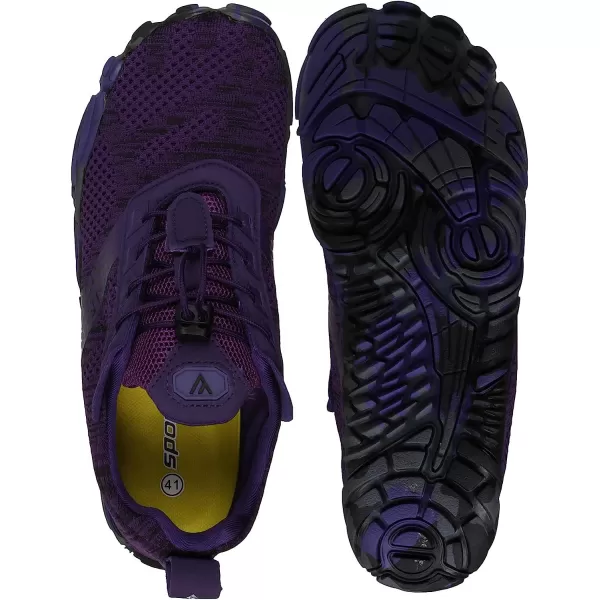 imageJoomra Womens Minimalist Trail Running Barefoot Shoes  Wide Toe Box  Zero DropPurpleKnit