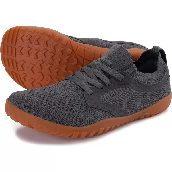 imageJoomra Womens Wide Trail Running Shoes  Barefoot Style  Zero Drop Grippy SoleW52  Dark Grey
