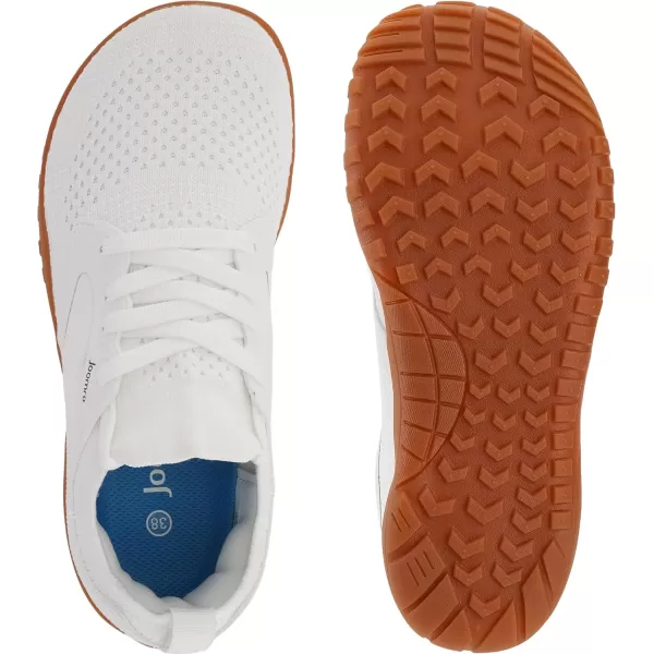 imageJoomra Womens Wide Trail Running Shoes  Barefoot Style  Zero Drop Grippy SoleW52  White