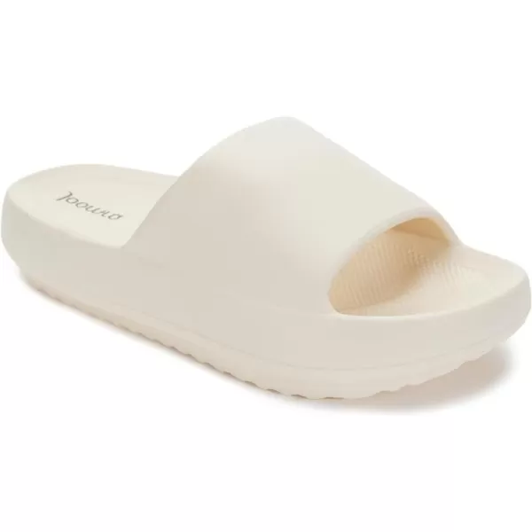 imageJoomra Arch Support Pillow Slippers for Women and Men Recovery House Slides Shower Sandals  Cushion Thick SoleBeige With Arch Support