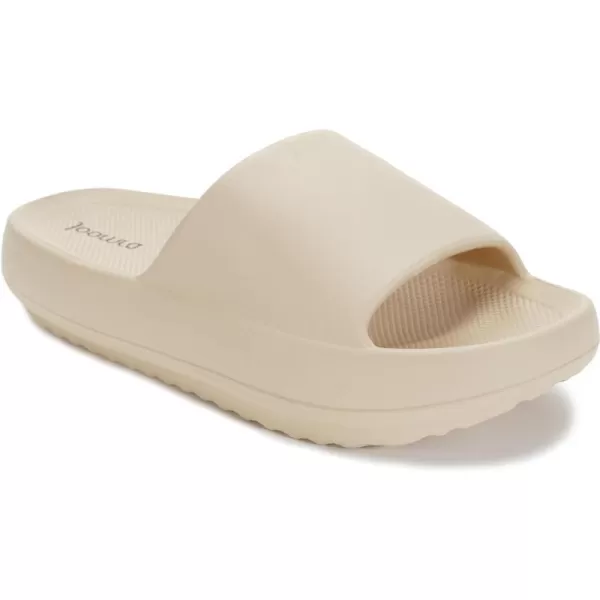 imageJoomra Arch Support Pillow Slippers for Women and Men Recovery House Slides Shower Sandals  Cushion Thick SoleKhaki With Arch Support