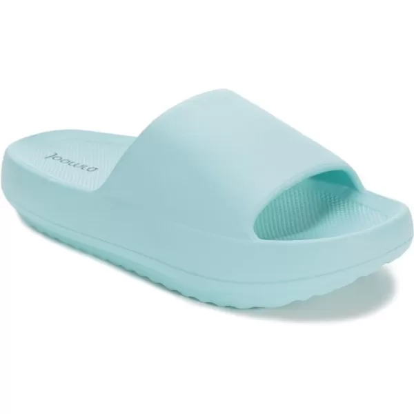 imageJoomra Arch Support Pillow Slippers for Women and Men Recovery House Slides Shower Sandals  Cushion Thick SoleLight Blue With Arch Support