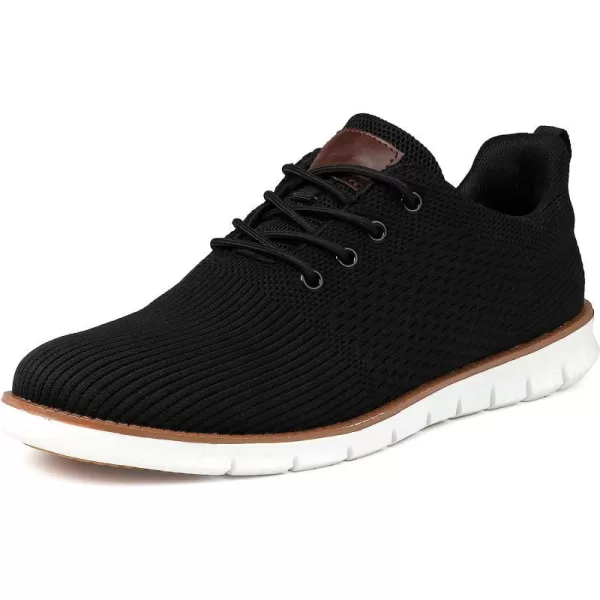 imageJoomra Mens KnitLeather Wingtip Oxford Dress ShoesBlack Waterproof