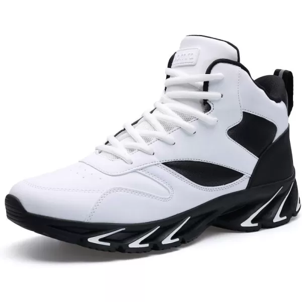 imageJoomra Mens Stylish Sneakers High Top AthleticInspired Shoes2white