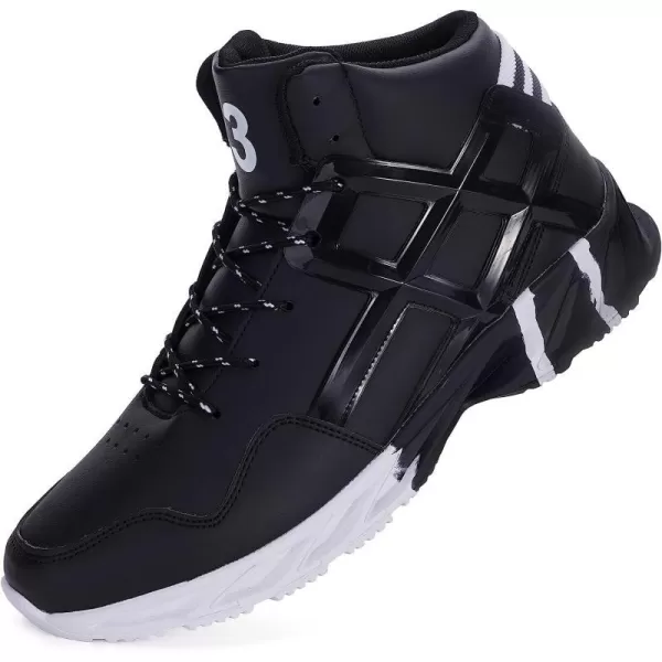 imageJoomra Mens Stylish Sneakers High Top AthleticInspired ShoesUpgrade  Black