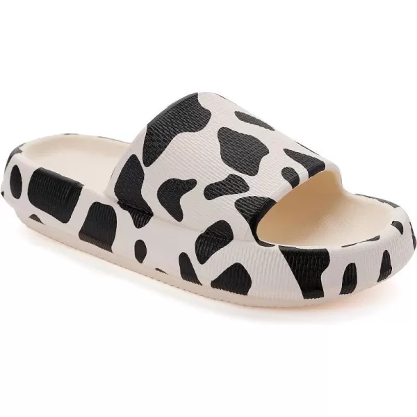 imageJoomra Pillow Slippers for Women and Men Non Slip Quick Drying Shower Slides Bathroom Sandals  Ultra Cushion  Thick SoleCow
