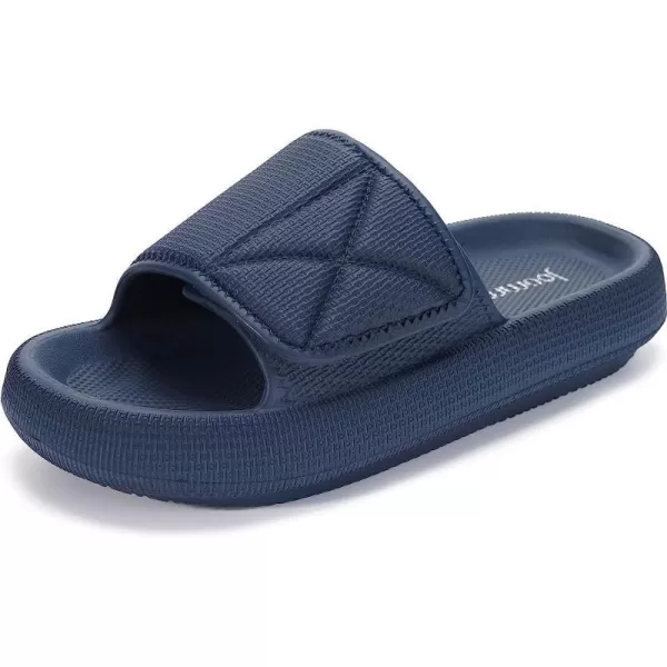 imageJoomra Slides for Women and Men Recovery Supportive Athletic Pillow Slippers Sandals  Adjustable Strap  Dual Cushioned Thick SoleAdjustable  Blue