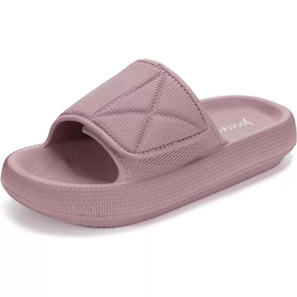 imageJoomra Slides for Women and Men Recovery Supportive Athletic Pillow Slippers Sandals  Adjustable Strap  Dual Cushioned Thick SoleAdjustable  Blush
