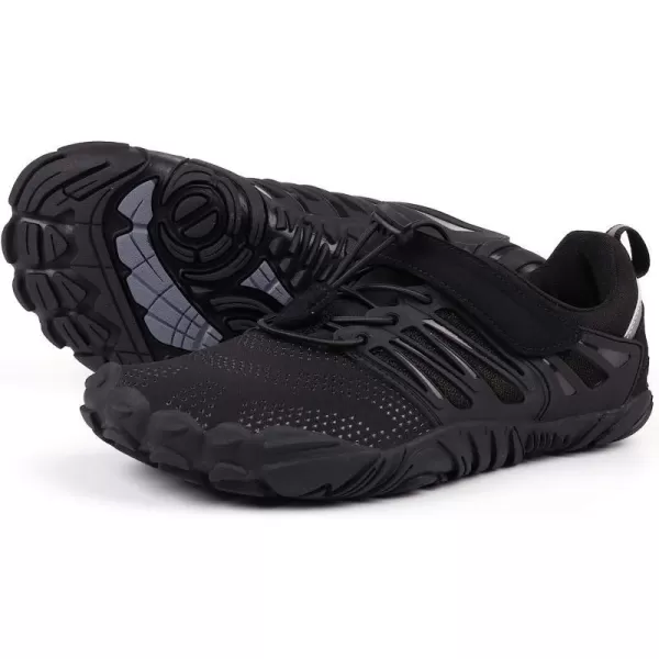 imageJoomra Womens Minimalist Trail Running Barefoot Shoes  Wide Toe Box  Zero DropAll Black