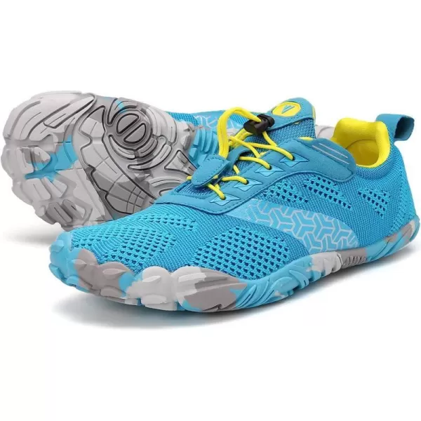 imageJoomra Womens Minimalist Trail Running Barefoot Shoes  Wide Toe Box  Zero DropLight BlueKnit