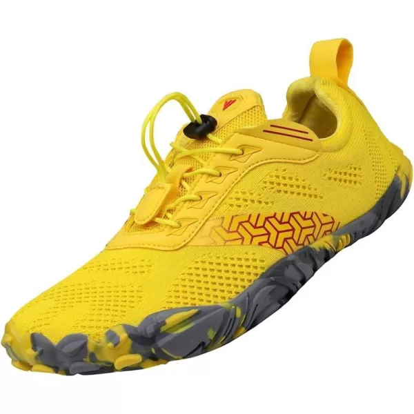 imageJoomra Womens Minimalist Trail Running Barefoot Shoes  Wide Toe Box  Zero DropW20  Yellow Knit
