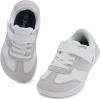 imageJoomra ToddlerLittle Kid Wide Barefoot Shoes  Splay Naturally Minimalist Sneakers for Boys Girls  Zero Drop SoleGreyWhite