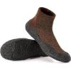 imageJoomra Womens Mens Minimalist Barefoot Sock Shoes  Zero Drop  ECO Vegan  MultiPurpose ampamp UltraPortable Water FootwearBrown Black