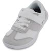 imageJoomra ToddlerLittle Kid Wide Barefoot Shoes  Splay Naturally Minimalist Sneakers for Boys Girls  Zero Drop SoleGreyWhite