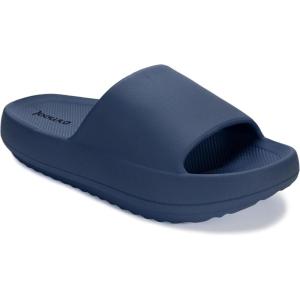 imageJoomra Arch Support Slides for Women and Men Recovery Sandals Plantar Fasciitis Slippers  Pain Relief Cushion Thick SoleDark Blue With Arch Support
