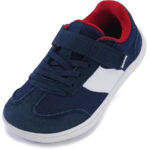imageJoomra ToddlerLittle Kid Wide Barefoot Shoes  Splay Naturally Minimalist Sneakers for Boys Girls  Zero Drop SoleDark Blue
