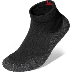 imageJoomra Womens Mens Minimalist Barefoot Sock Shoes  Zero Drop  ECO Vegan  MultiPurpose ampamp UltraPortable Water FootwearDark Black