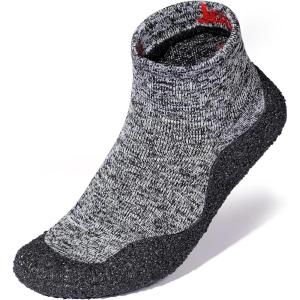 imageJoomra Womens Mens Minimalist Barefoot Sock Shoes  Zero Drop  ECO Vegan  MultiPurpose ampamp UltraPortable Water FootwearGrey Black
