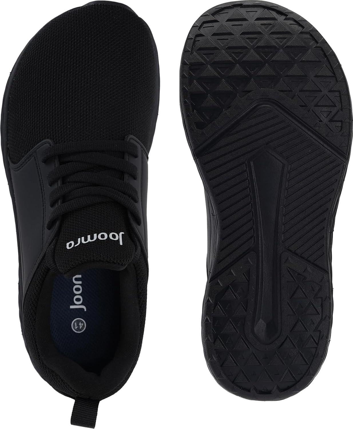 imageJoomra Mens Zero Drop Running Tennis Shoes  Slip on Walking Sneakers  Wide Toe BoxS86  All Black