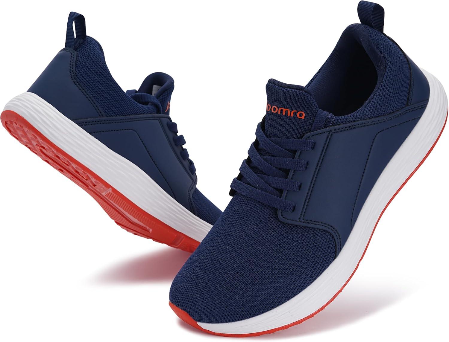 imageJoomra Mens Zero Drop Running Tennis Shoes  Slip on Walking Sneakers  Wide Toe BoxS86  Dark Blue