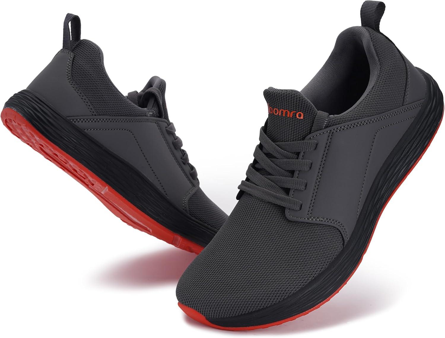 imageJoomra Mens Zero Drop Running Tennis Shoes  Slip on Walking Sneakers  Wide Toe BoxS86  Dark Grey