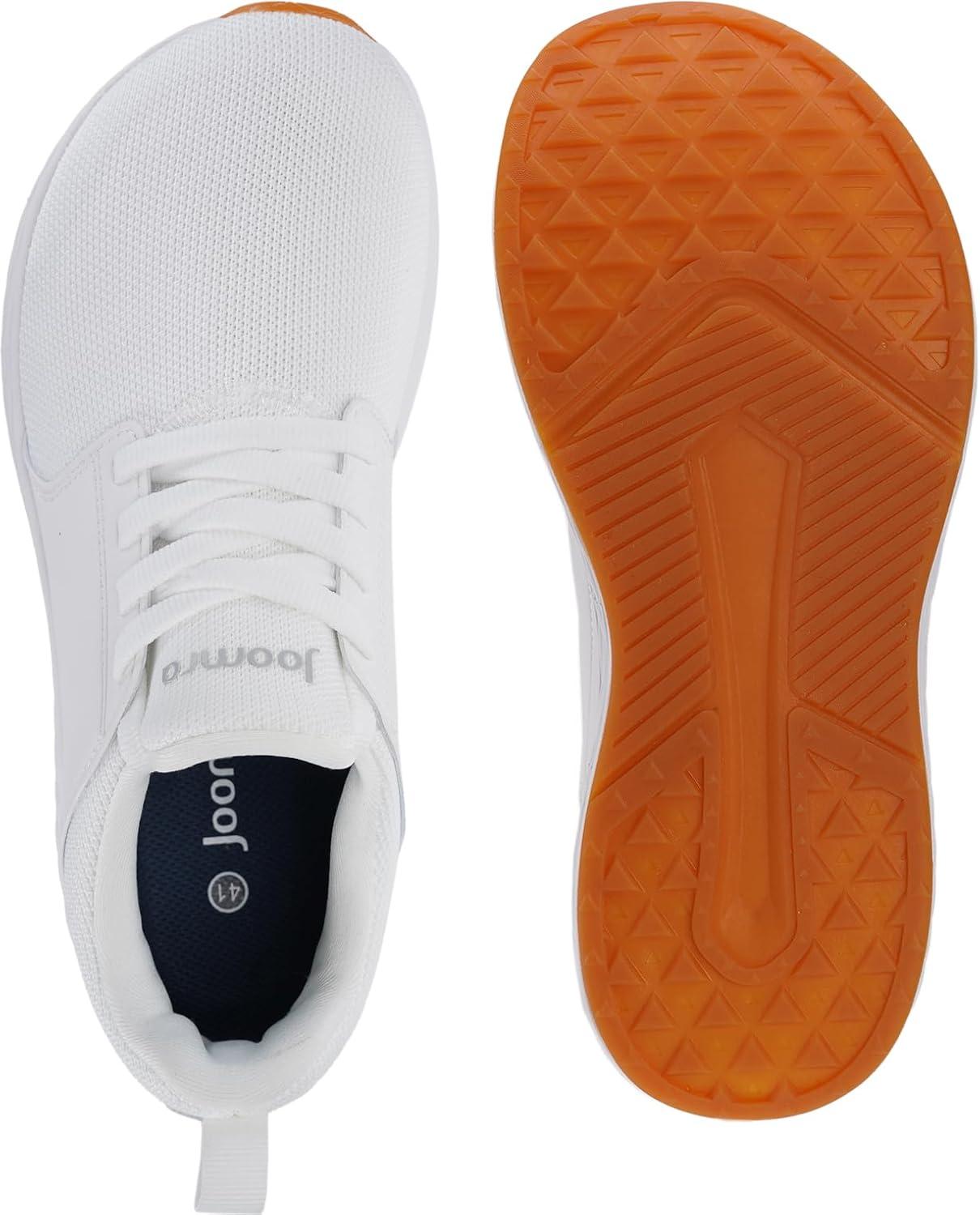 imageJoomra Mens Zero Drop Running Tennis Shoes  Slip on Walking Sneakers  Wide Toe BoxS86  White