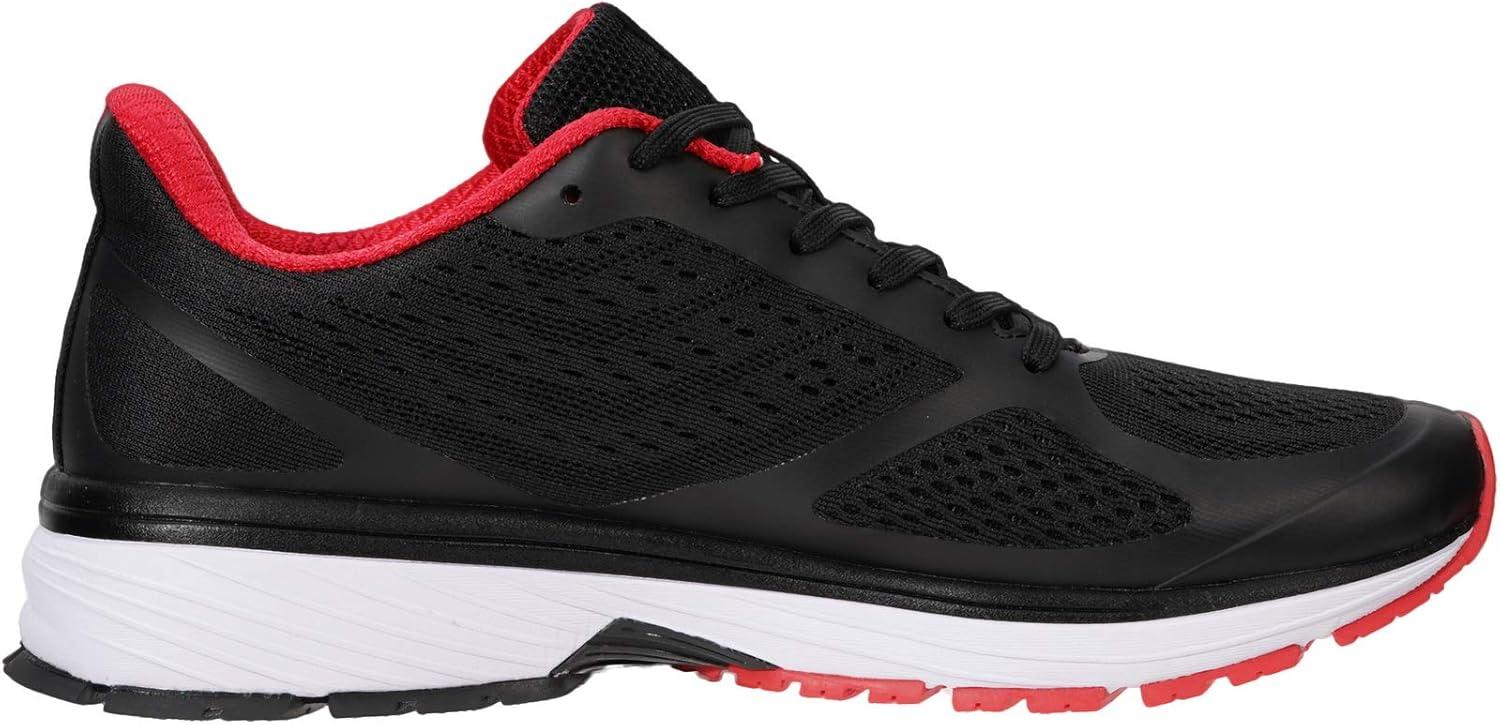 imageJoomra Whitin Mens Supportive Running Shoes Cushioned Athletic SneakersBlack RedMesh