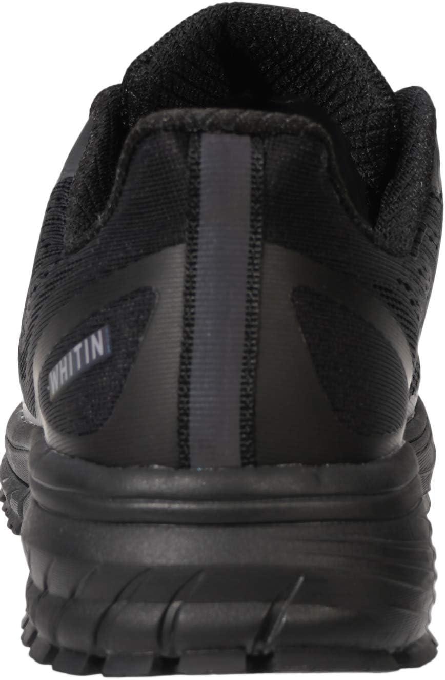 imageJoomra Whitin Mens Supportive Running Shoes Cushioned Athletic SneakersBlackMesh