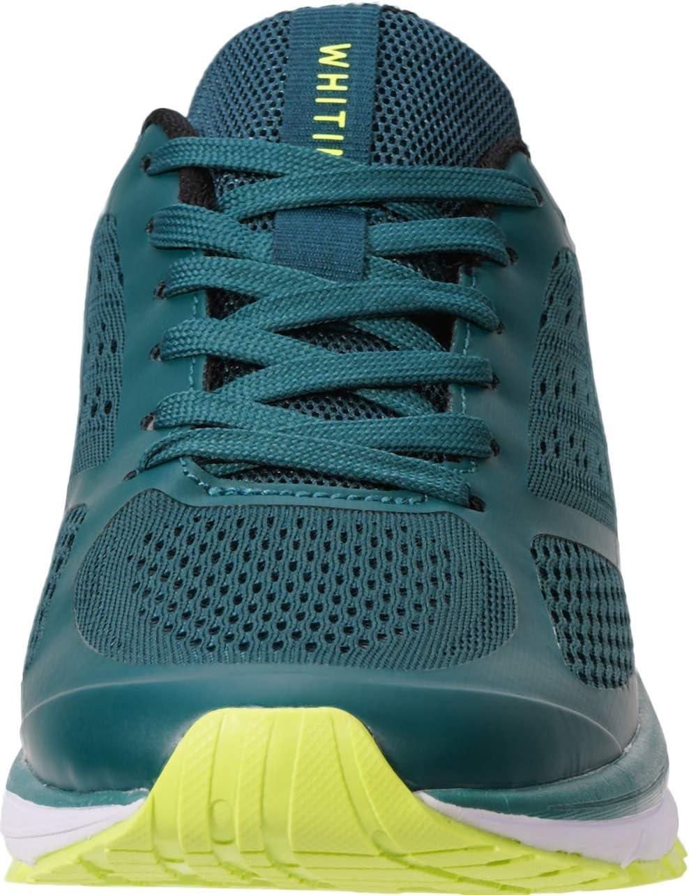 imageJoomra Whitin Mens Supportive Running Shoes Cushioned Athletic SneakersBlackish GreenMesh