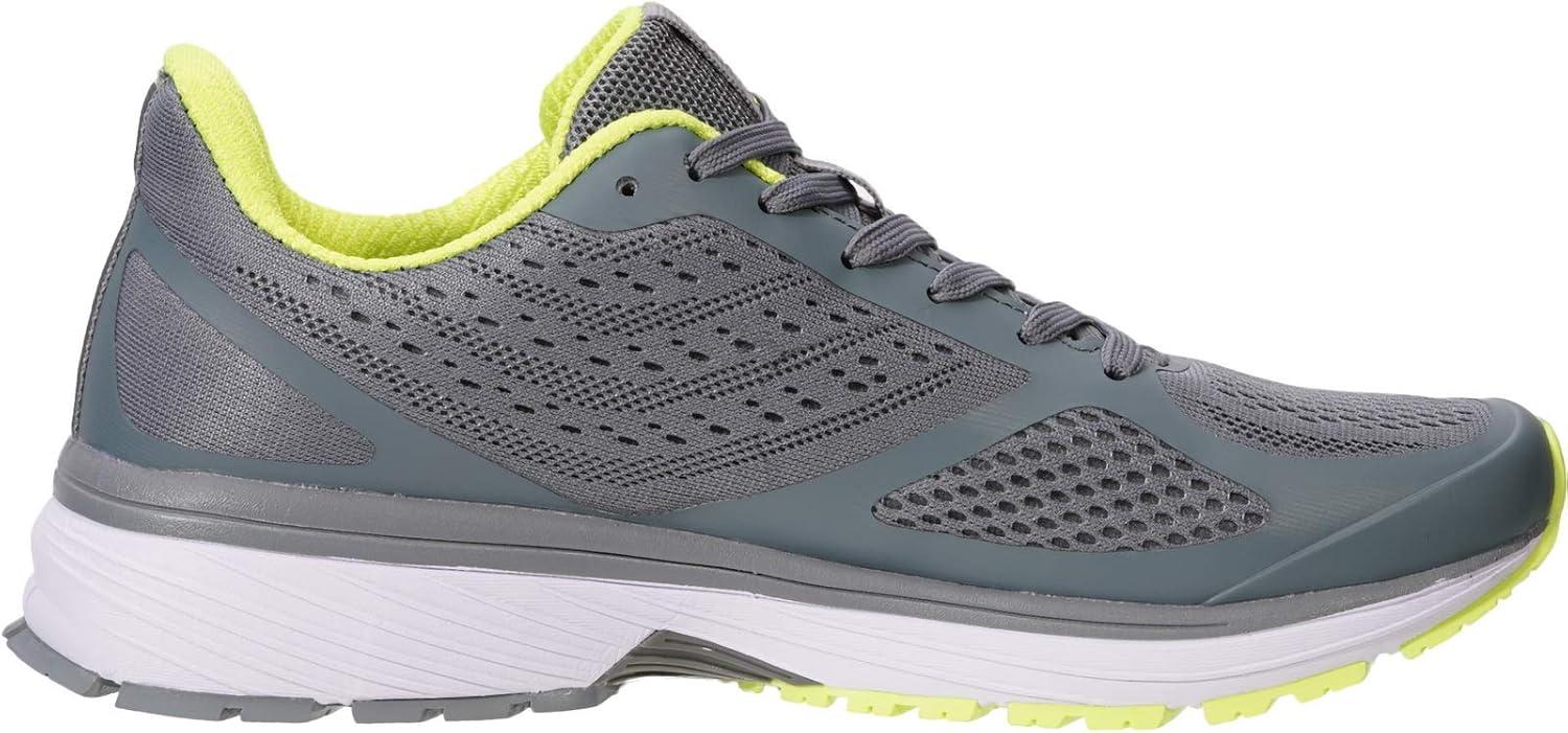 imageJoomra Whitin Mens Supportive Running Shoes Cushioned Athletic SneakersGrey Neon GreenMesh