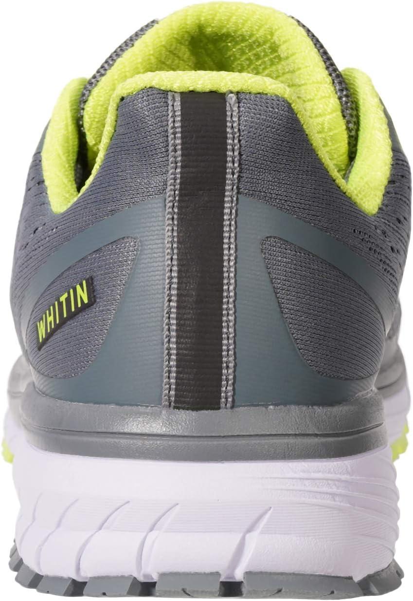 imageJoomra Whitin Mens Supportive Running Shoes Cushioned Athletic SneakersGrey Neon GreenMesh