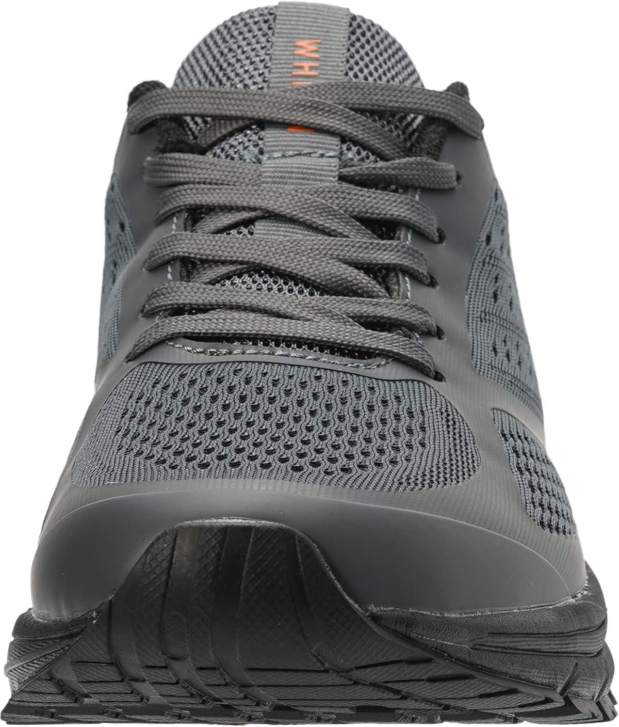 imageJoomra Whitin Mens Supportive Running Shoes Cushioned Athletic SneakersGreyMesh