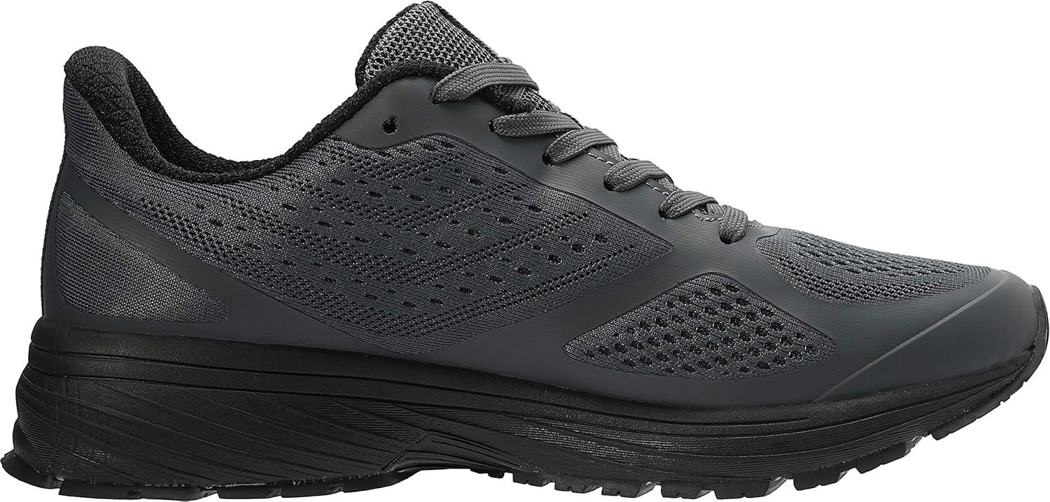 imageJoomra Whitin Mens Supportive Running Shoes Cushioned Athletic SneakersGreyMesh