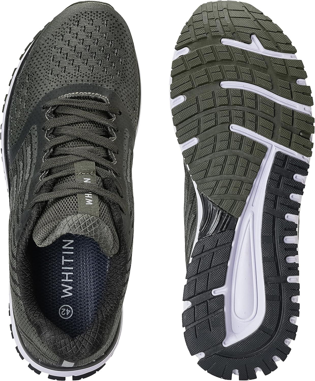 imageJoomra Whitin Mens Supportive Running Shoes Cushioned Athletic SneakersS5  Army Green
