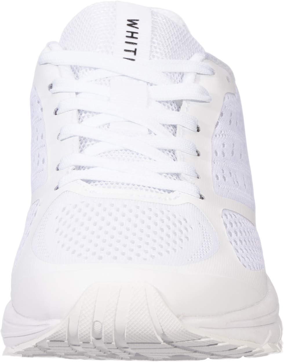 imageJoomra Whitin Mens Supportive Running Shoes Cushioned Athletic SneakersWhiteMesh