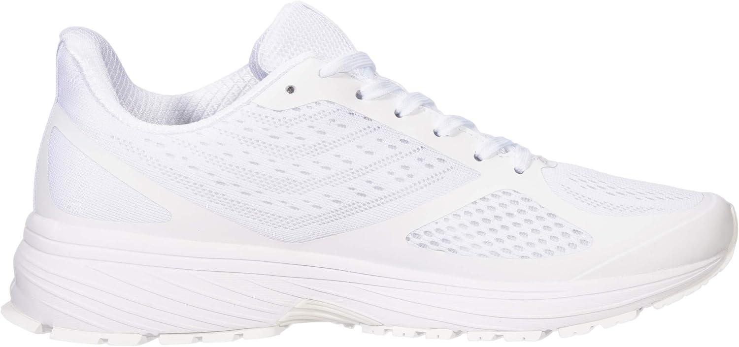 imageJoomra Whitin Mens Supportive Running Shoes Cushioned Athletic SneakersWhiteMesh