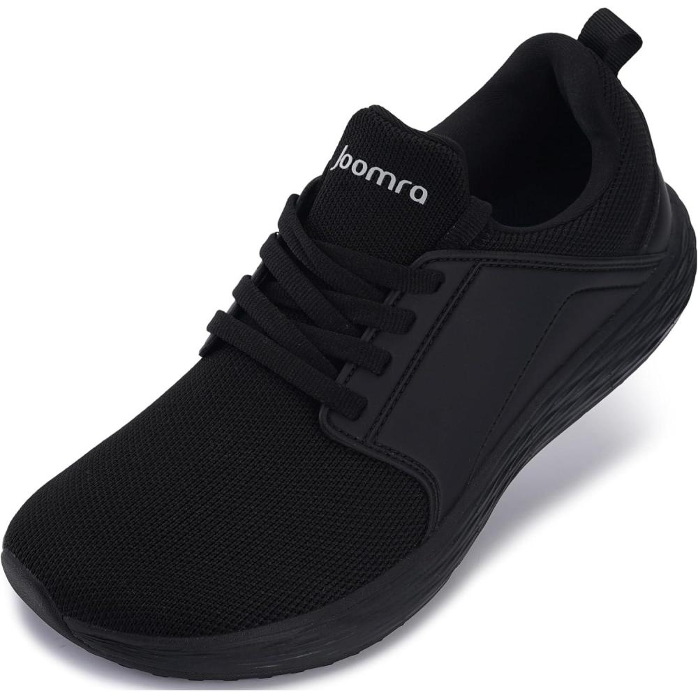 imageJoomra Mens Zero Drop Running Tennis Shoes  Slip on Walking Sneakers  Wide Toe BoxS86  All Black