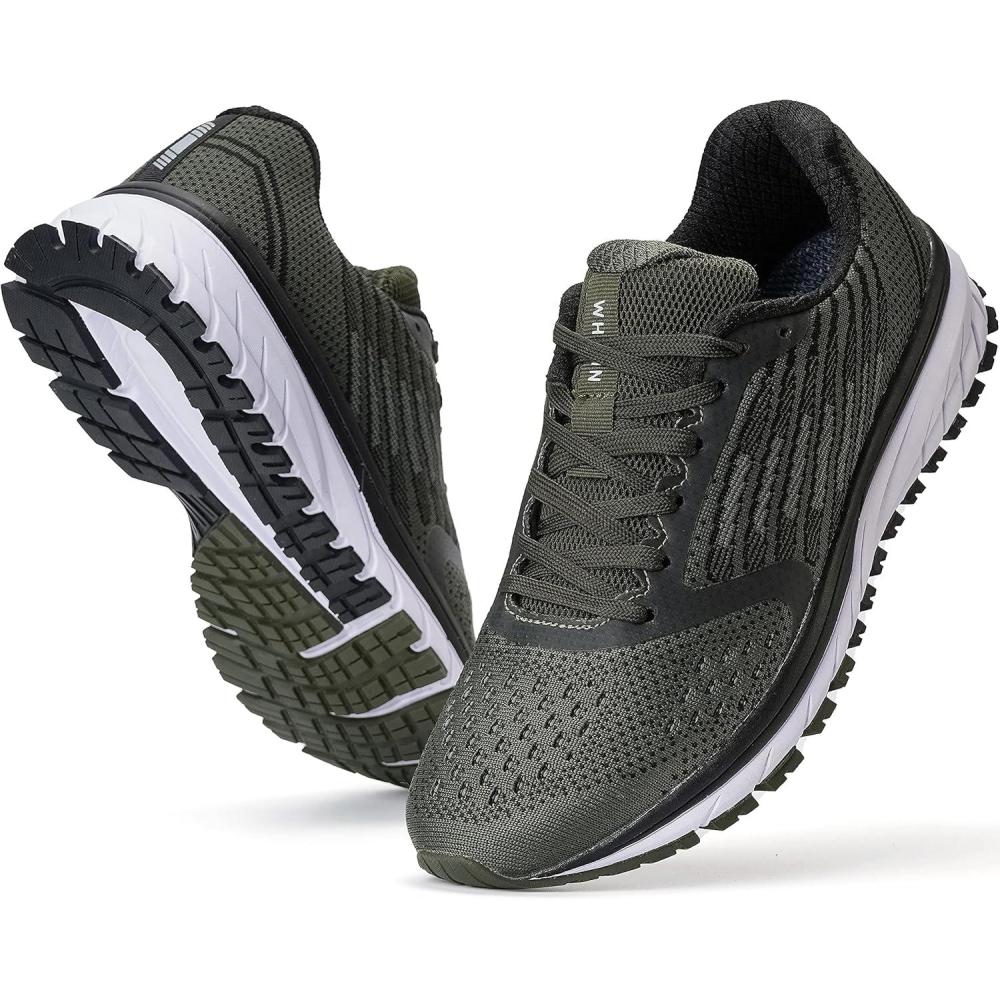 imageJoomra Whitin Mens Supportive Running Shoes Cushioned Athletic SneakersS5  Army Green