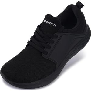 imageJoomra Mens Zero Drop Running Tennis Shoes  Slip on Walking Sneakers  Wide Toe BoxS86  All Black