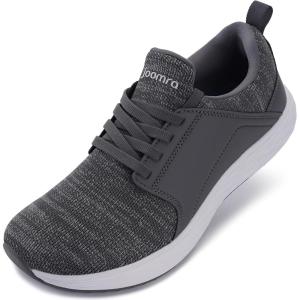 imageJoomra Mens Zero Drop Running Tennis Shoes  Slip on Walking Sneakers  Wide Toe BoxS86  Grey