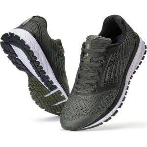 imageJoomra Whitin Mens Supportive Running Shoes Cushioned Athletic SneakersS5  Army Green