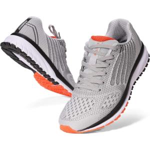 imageJoomra Whitin Mens Supportive Running Shoes Cushioned Athletic SneakersS5  Light Grey