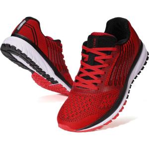 imageJoomra Whitin Mens Supportive Running Shoes Cushioned Athletic SneakersS5  Red