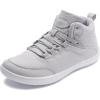 imageJoomra Womens High Top Minimalist Barefoot Sneakers Size 7 Walking Gym Zero Drop Boots Fashion Hitop Non Slip Shoes Grey 38