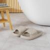 imageJoomra Slides for Women and Men Recovery Pillow Slippers Diabetic Sandals  Adjustable Strap  Dual Cushioned Thick SoleAdjustable  Cream Beige