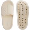 imageJoomra Slides for Women and Men Recovery Pillow Slippers Diabetic Sandals  Adjustable Strap  Dual Cushioned Thick SoleAdjustable  Cream Beige