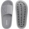 imageJoomra Slides for Women and Men Recovery Pillow Slippers Diabetic Sandals  Adjustable Strap  Dual Cushioned Thick SoleAdjustable  Grey